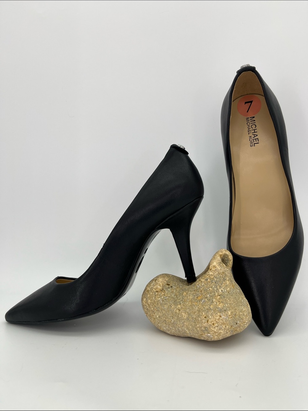 MICHAEL Michael Kors Black Pointed-Toe Stiletto Heels
